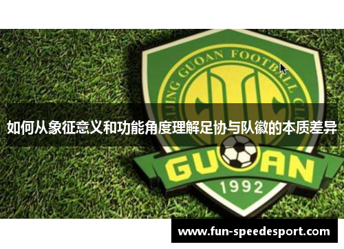 如何从象征意义和功能角度理解足协与队徽的本质差异